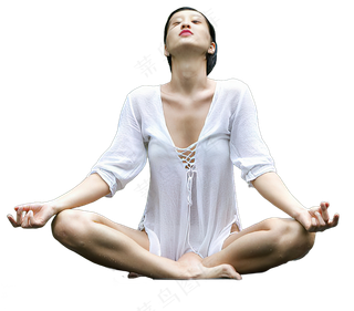 png禅修打坐人物