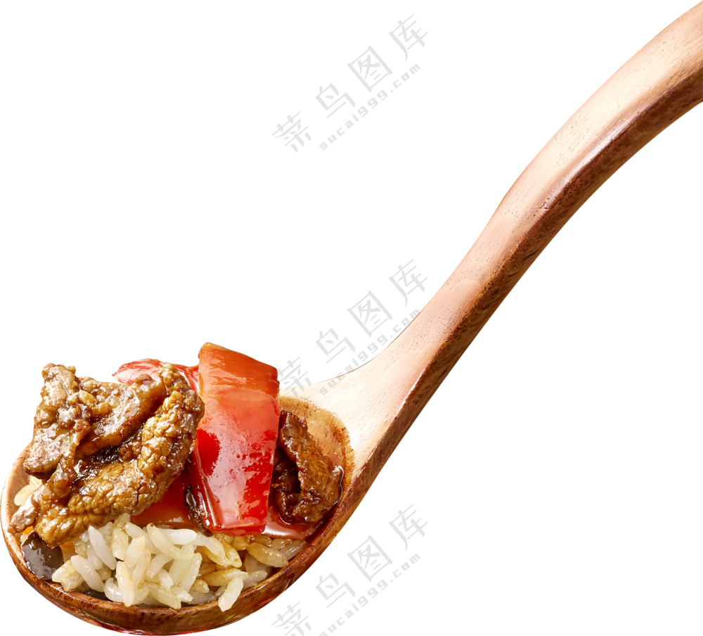 木勺里的饭菜