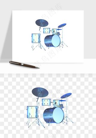 摇滚架子鼓乐器png免抠