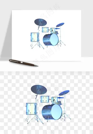 摇滚架子鼓乐器png免抠