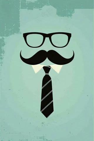 父亲节创意表情卡通男性插画背景