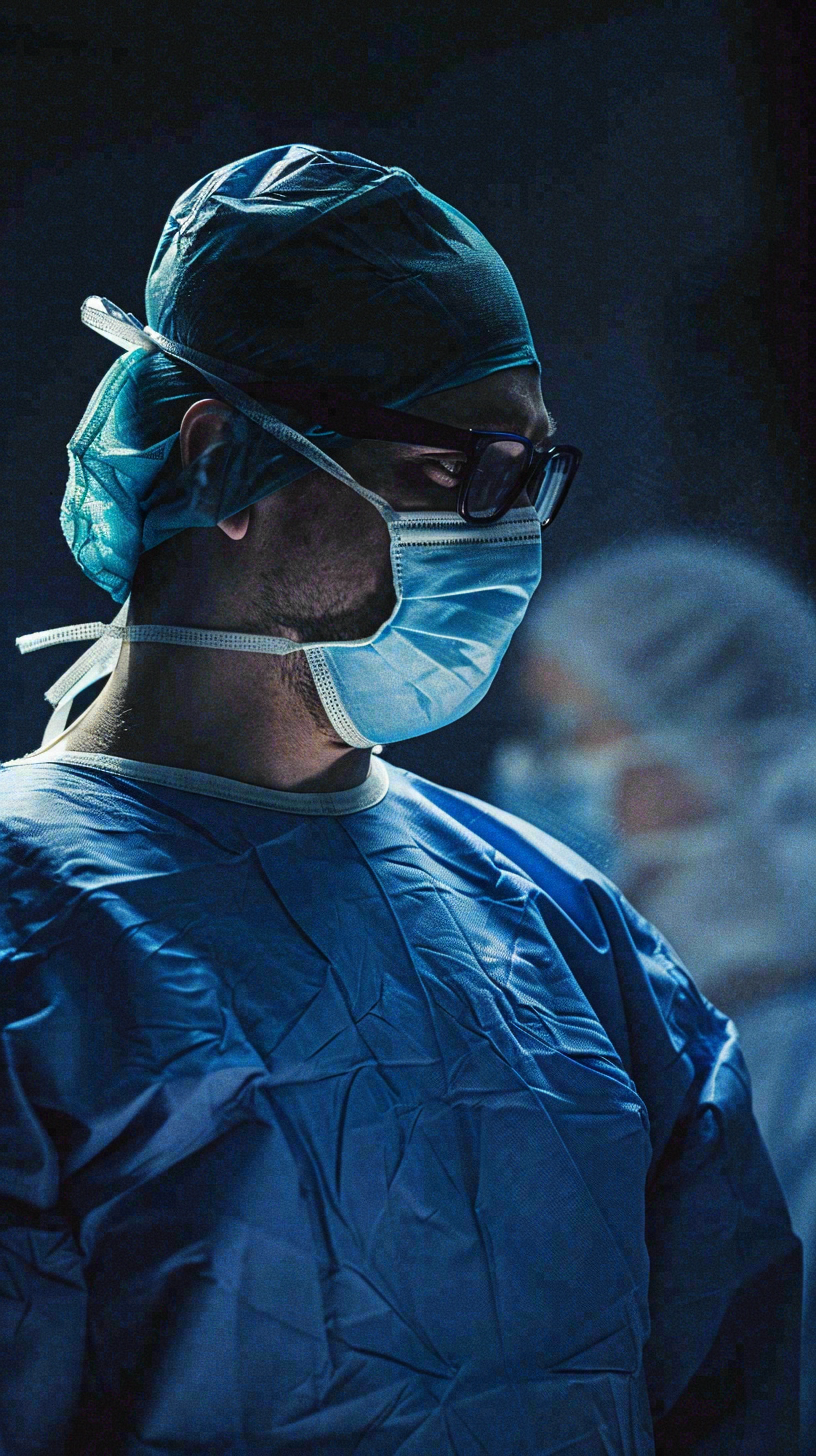 手术室的医生防护服卫生医疗医务人员劳动节摄影图