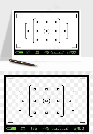 相机取景框屏幕边框png免抠
