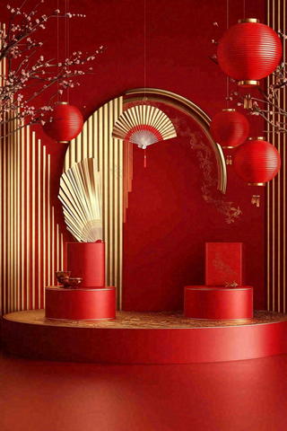 年货节促销电商背景