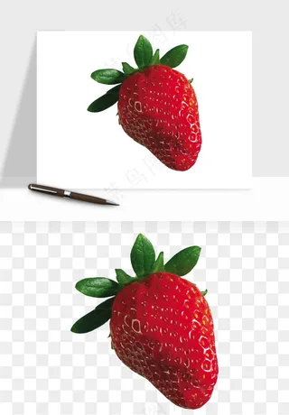 草莓水果png免抠