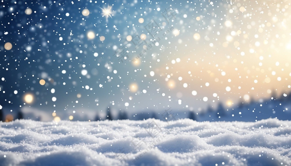 冬季流光飞舞雪景背景图片