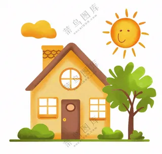 房屋小房子宠物家居卡通免抠