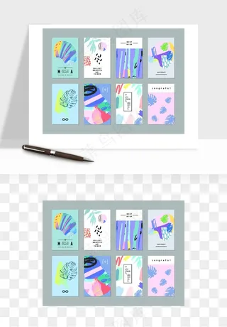 森系小清新花卉背景矢量png免抠