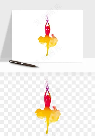 跳舞芭蕾女孩png免抠