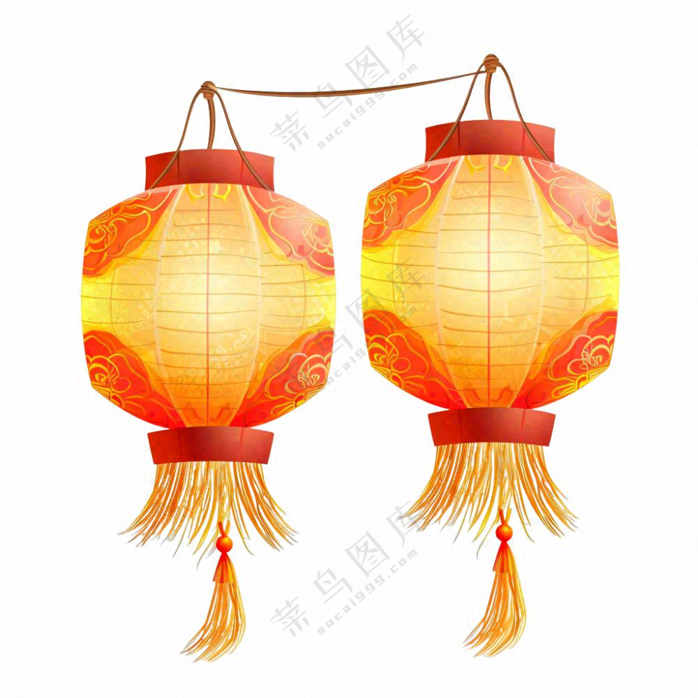节日灯笼照明插画免抠