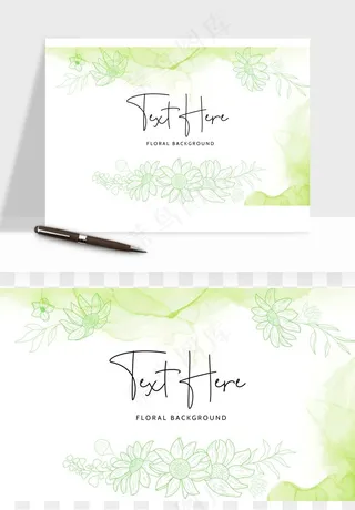 水彩花卉手绘矢量背景