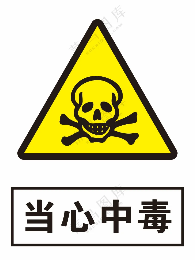 当心中毒警示标识