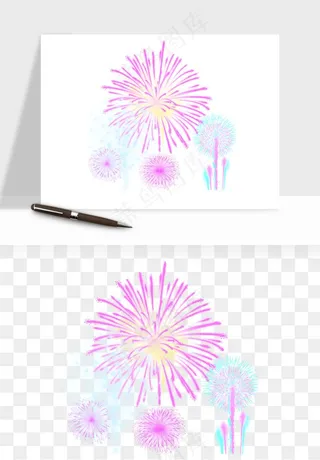 卡通烟花烟火礼花png免抠
