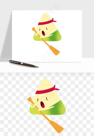 卡通表情粽子端午png免抠