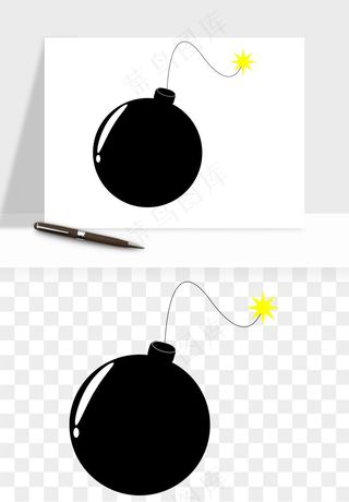 卡通地雷炸弹png免抠