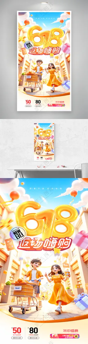 618电商营销促销活动海报