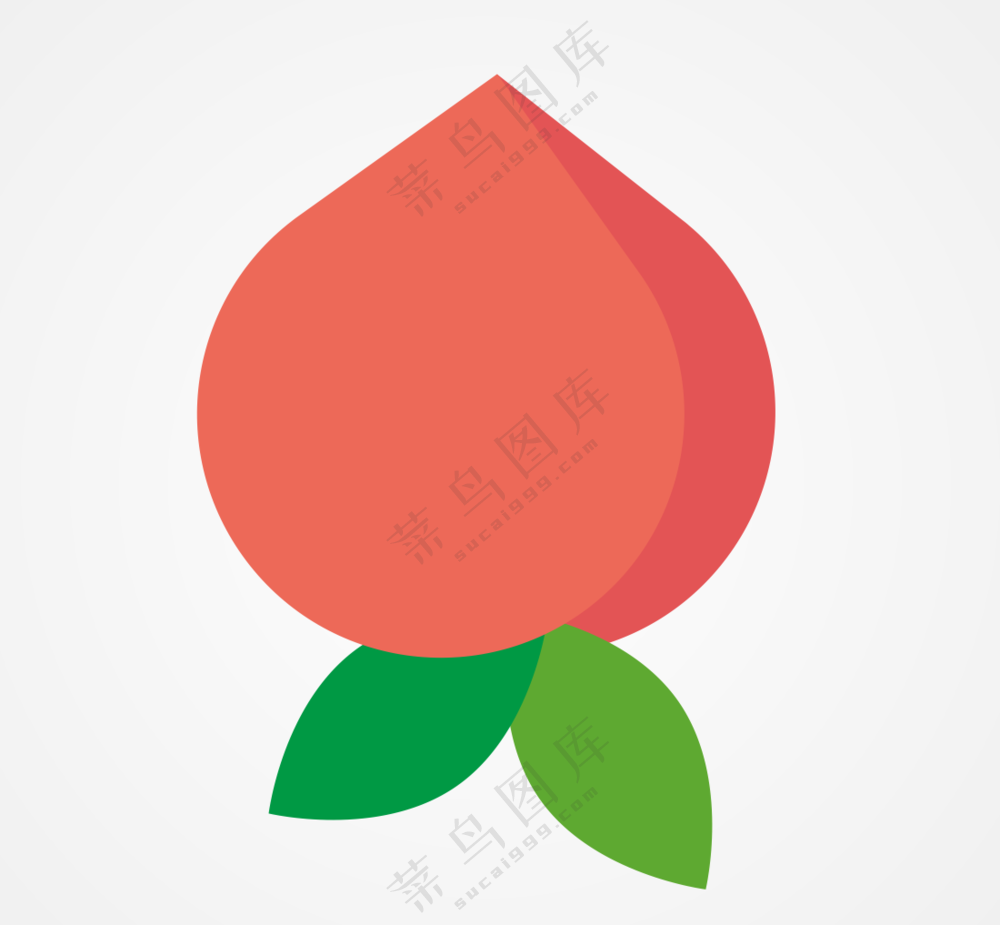 桃子矢量图