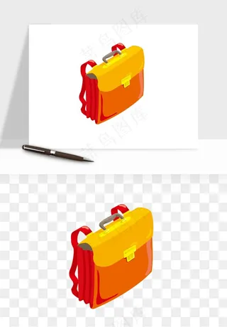 卡通书包背包双肩包png免抠