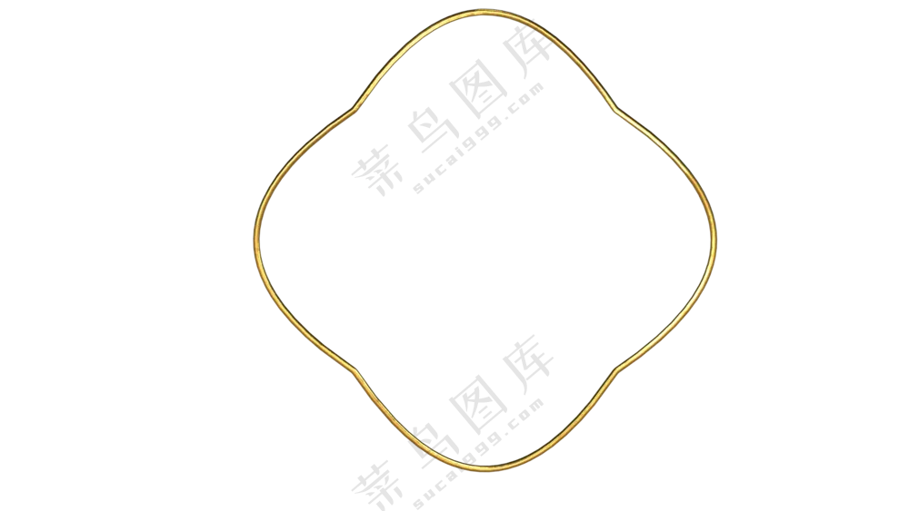 金色金属质感边框免抠PNG图片素材