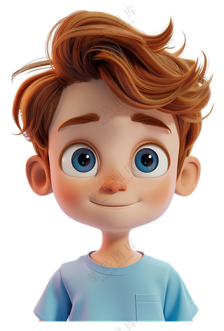 微笑的红发男孩