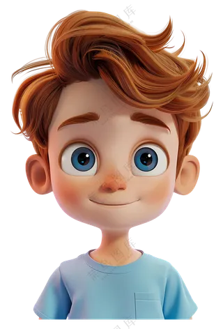 微笑的红发男孩