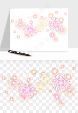 卡通烟花烟火礼花png免抠