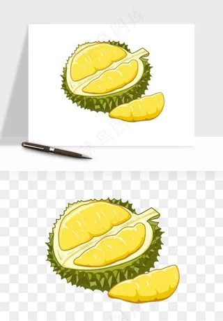 榴莲果肉水果png免抠