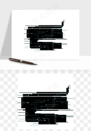 科技电路板线路矢量png免抠