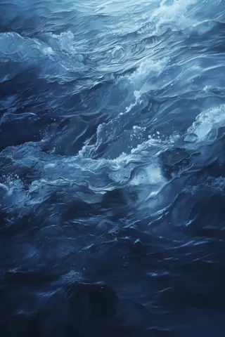 一片波涛汹涌的海洋