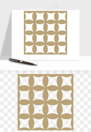 中式镂空古典图案png免抠