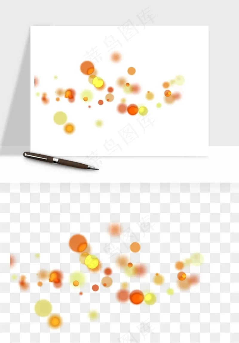 彩色光斑梦幻光点png免抠