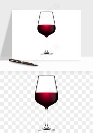 红酒玻璃酒杯png免抠