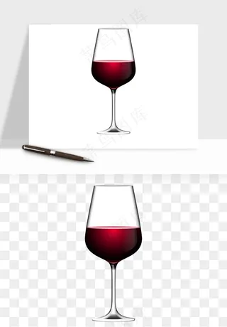 红酒玻璃酒杯png免抠