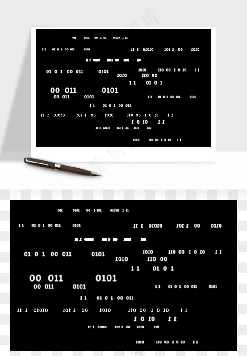 科技几何点线数字装饰png免抠