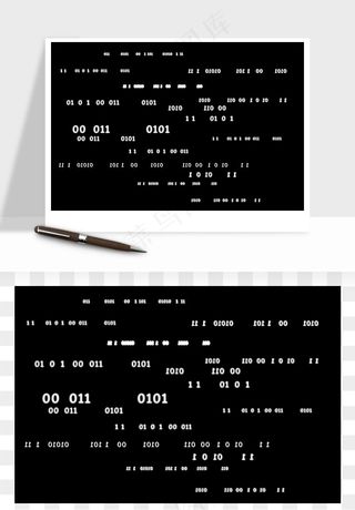 科技几何点线数字装饰png免抠