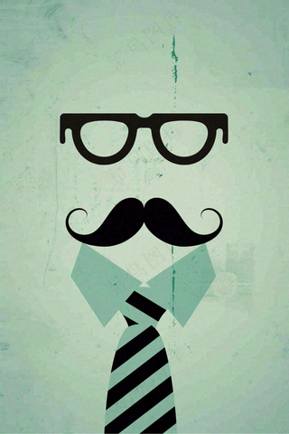 父亲节创意表情卡通男性插画背景