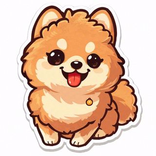 小狗宠物动物卡通插画免抠