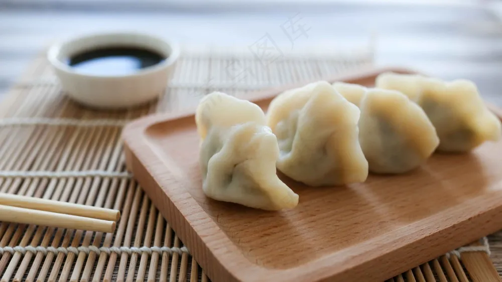 手工水饺美食背景素材