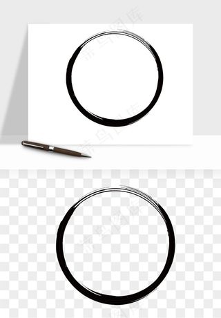 墨迹水墨圆圈圆环边框