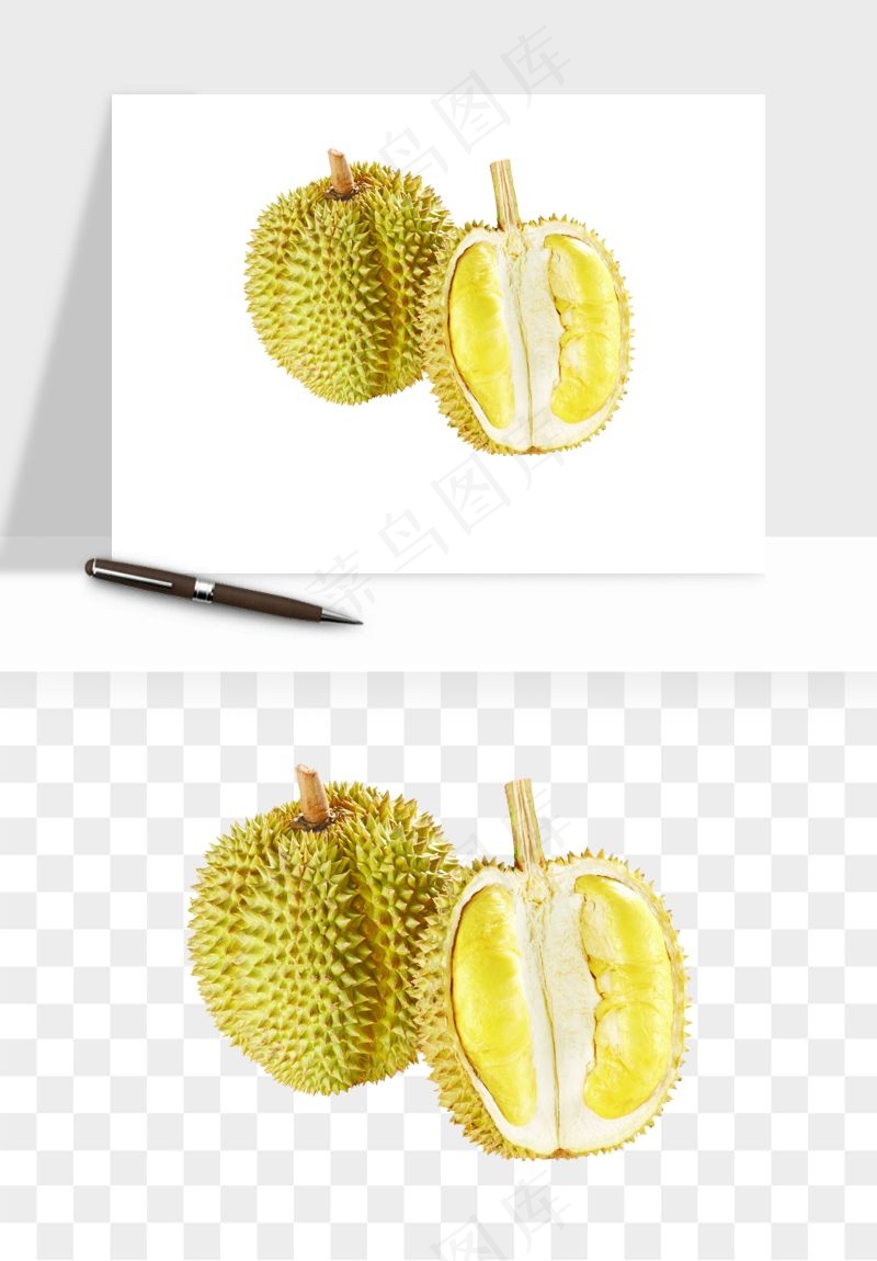 榴莲果肉水果png免抠