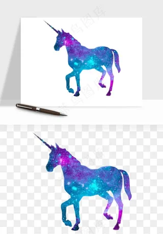 卡通独角兽天马飞马png免抠