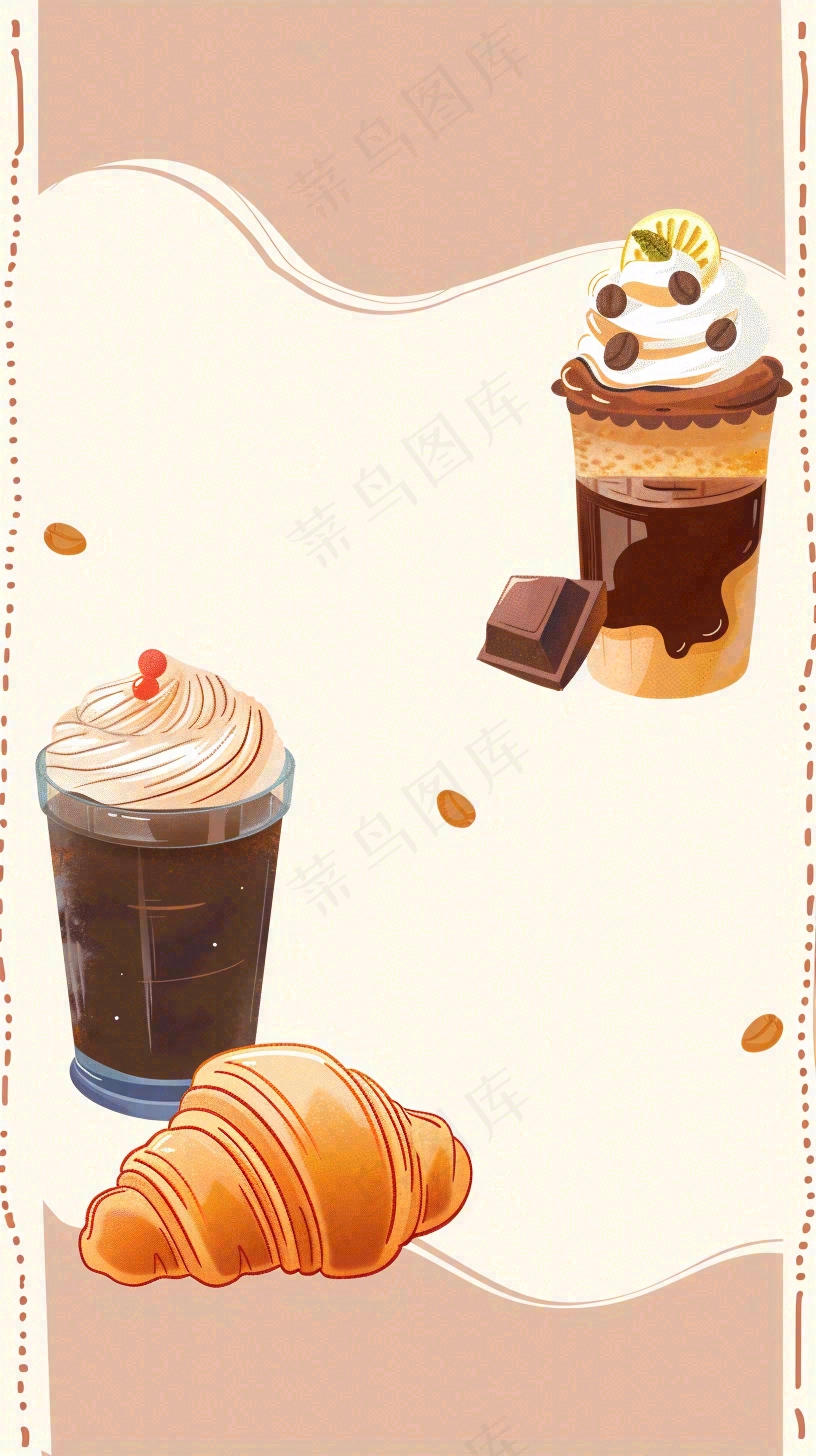 夏日饮品饮料清凉背景