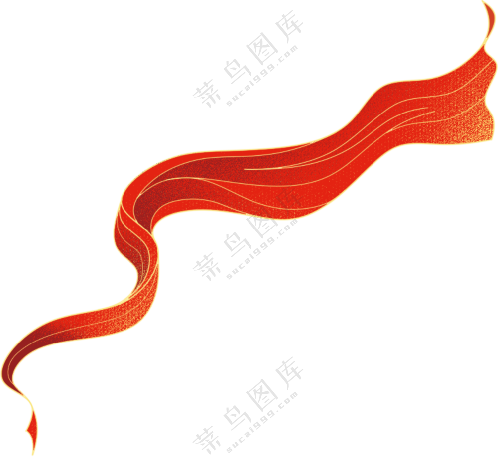 红色飞舞的丝带