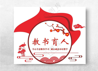 学校文化墙读书传统美德