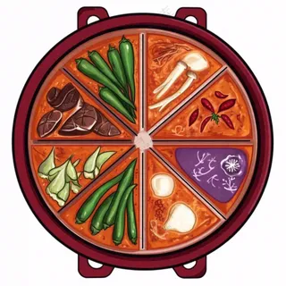 宫格火锅插画免抠