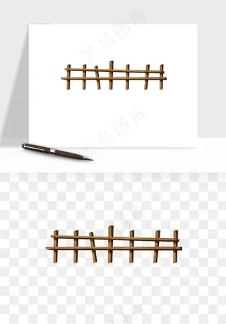 手绘围栏护栏栅栏png免抠