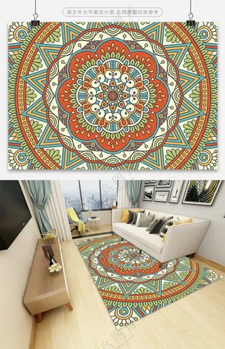 创意复古欧式印花地毯