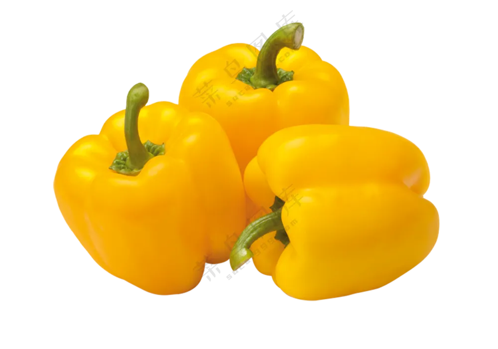 几个个大肉厚黄色彩椒免抠图片素材