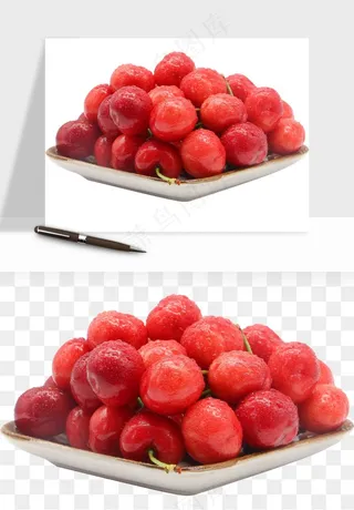 樱桃车厘子水果png免抠