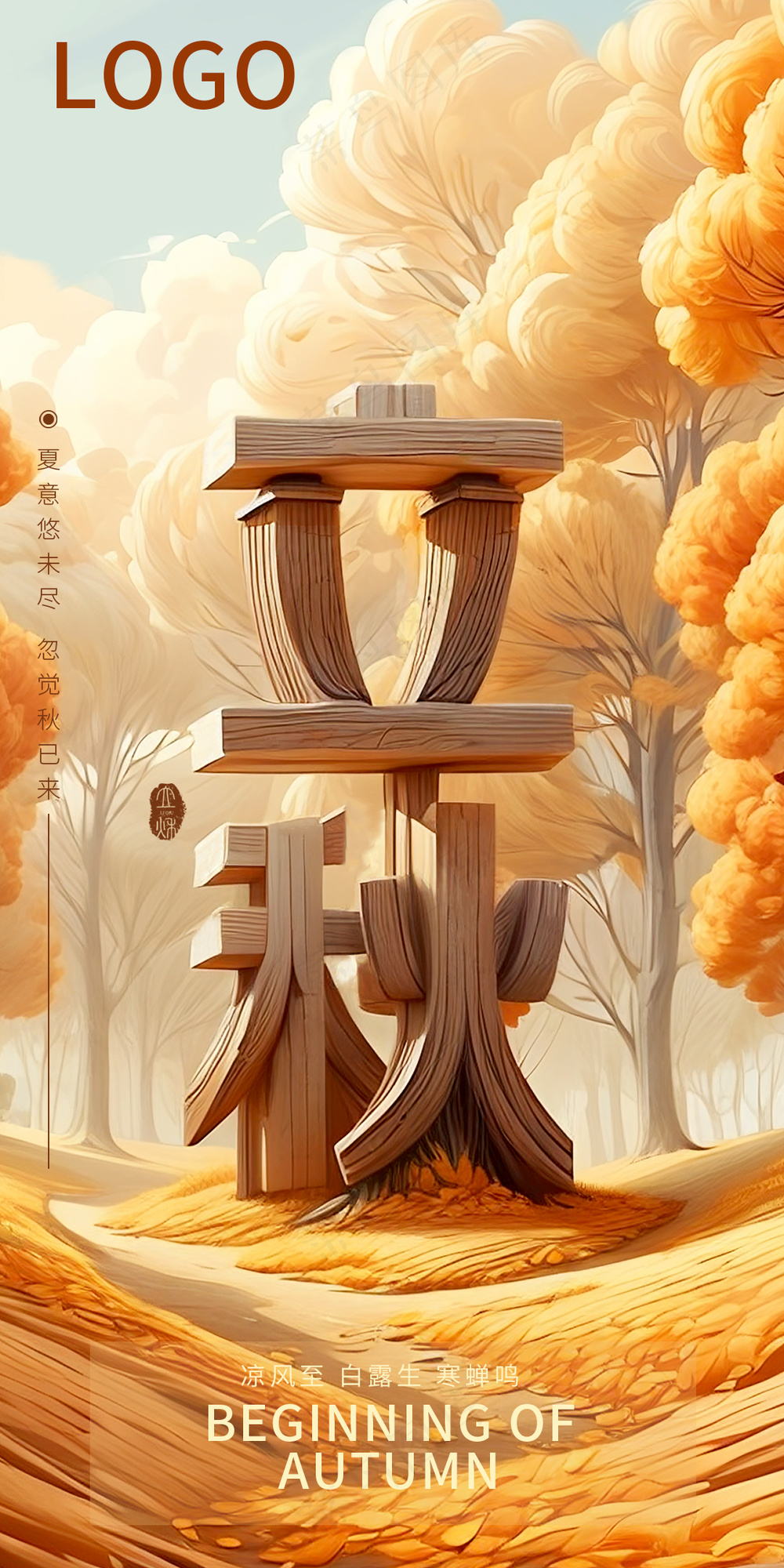 立秋节气海报